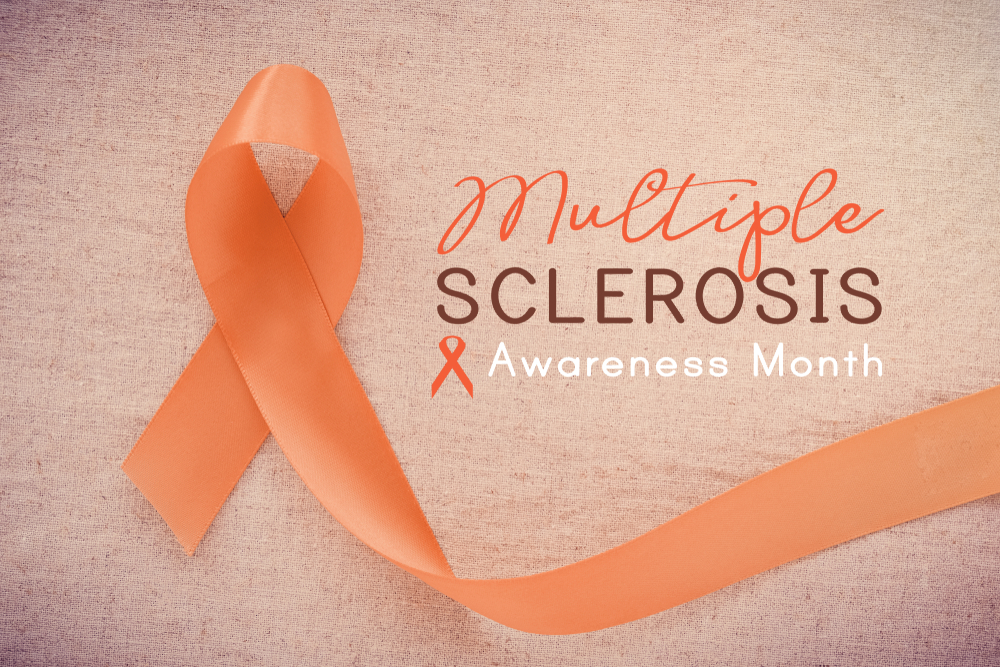 Orange,Ribbon,,Multiple,Sclerosis,Awareness,Month